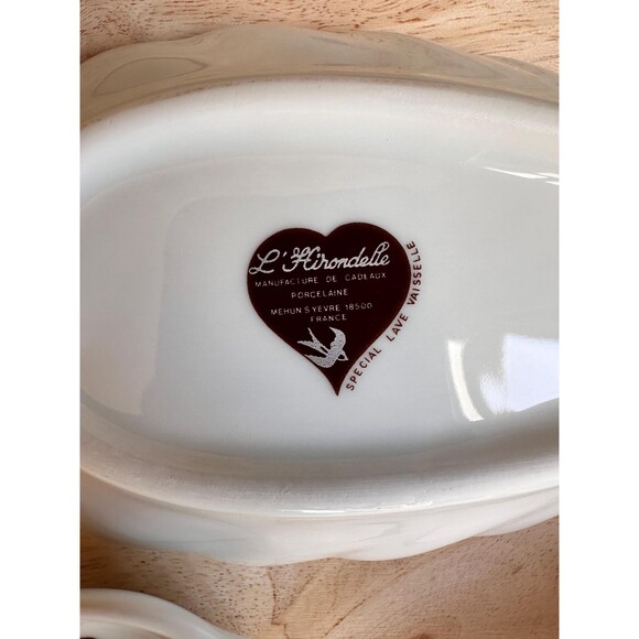 5 vintage shell-shaped avocado dishes, vintage French LHIRONDELLE tableware - Picture 3 of 3